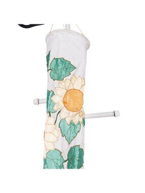 Sunflower Windsock Spring Summer White Green Yellow Floral House Decor Garden